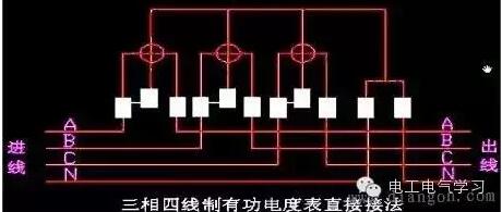 三線四線電度表接線圖