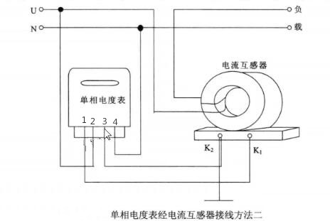 單相電表互感式接線圖