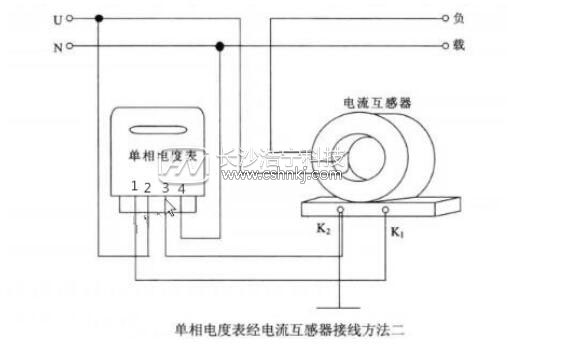 單相電表經(jīng)電流互感器的接法